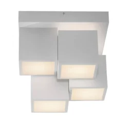 LED Deckenleuchte weiß modern Würfel Form warmweiß Wohnzimmer