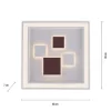 LED-Deckenleuchte, weiß, quadratisch, modern, geometrisches Musterung