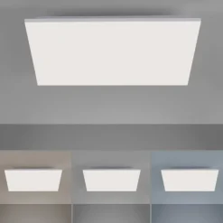 LED Deckenleuchte, weiß, quadratisch, Fernbedienung, dimmbar, modern
