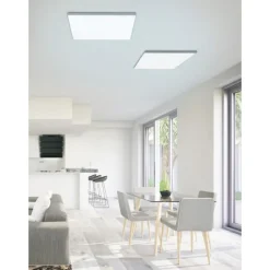 LED Deckenleuchte, weiß, quadratisch, Fernbedienung, dimmbar, modern