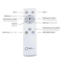 LED Deckenleuchte, weiß, quadratisch, Fernbedienung, dimmbar, modern