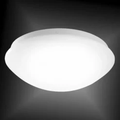 LED Deckenleuchte, weiß, rund, Kunststoffschirm, klassisch
