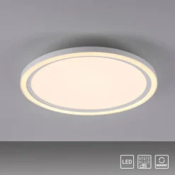 LED Deckenleuchte weiß rund Serienschalter warmweiß Memoryfunktion