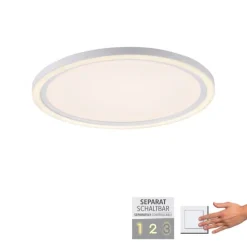 LED Deckenleuchte weiß rund Serienschalter warmweiß Memoryfunktion