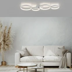 LED Deckenleuchte weiß rund 3 Stufen Dimmer moderne Wohnlampe