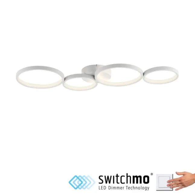LED Deckenleuchte weiß rund 3 Stufen Dimmer moderne Wohnlampe