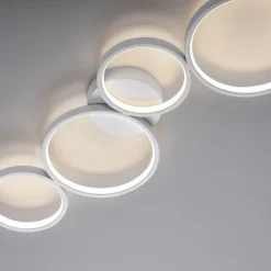 LED Deckenleuchte weiß rund 3 Stufen Dimmer moderne Wohnlampe