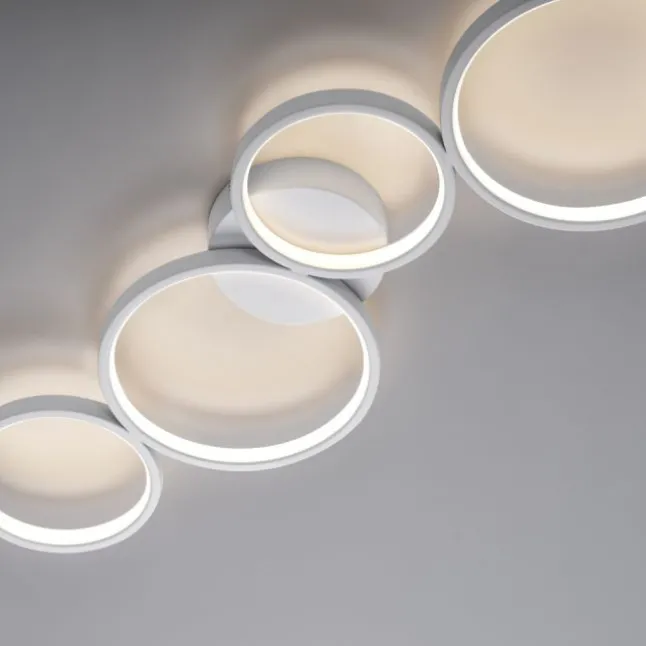 LED Deckenleuchte weiß rund 3 Stufen Dimmer moderne Wohnlampe