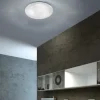 LED-Deckenleuchte, weiß, rund, Sternenoptik, warmweiß