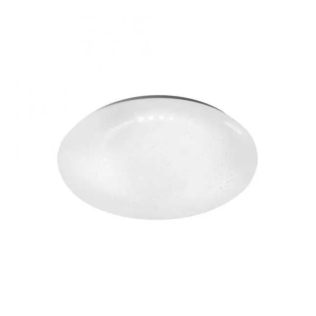 LED-Deckenleuchte, weiß, rund, Sternenoptik, warmweiß