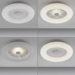 LED Deckenleuchte weiß rund 50x50 Kristalleffekte dimmbar steuerbar CCT