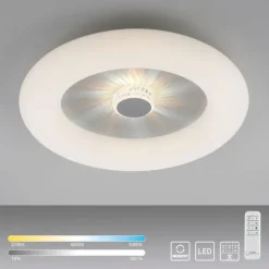 LED Deckenleuchte weiß rund 50x50 Kristalleffekte dimmbar steuerbar CCT