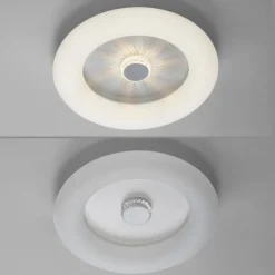 LED Deckenleuchte weiß rund 50x50 Kristalleffekte dimmbar steuerbar CCT