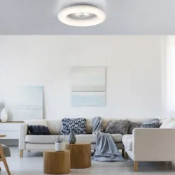 LED Deckenleuchte weiß rund 50x50 Kristalleffekte dimmbar steuerbar CCT
