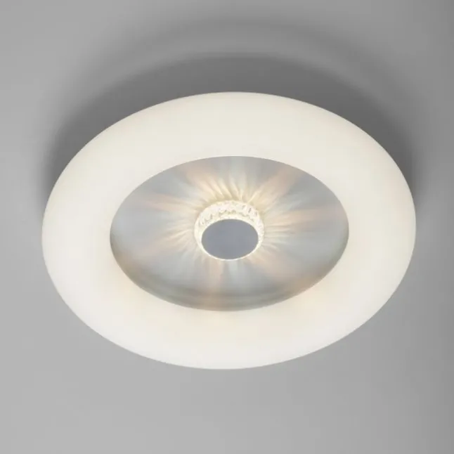 LED Deckenleuchte weiß rund 50x50 Kristalleffekte dimmbar steuerbar CCT