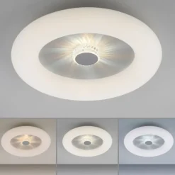 LED Deckenleuchte weiß rund 50x50 Kristalleffekte dimmbar steuerbar CCT