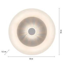 LED Deckenleuchte weiß rund 50x50 Kristalleffekte dimmbar steuerbar CCT