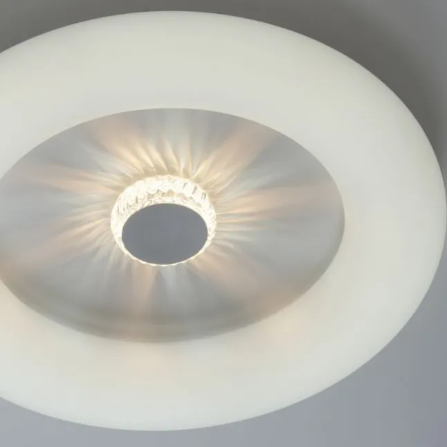 LED Deckenleuchte weiß rund 50x50 Kristalleffekte dimmbar steuerbar CCT