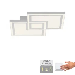 LED Deckenleuchte weiß Serienschalter warmweiß Licht Memoryfunktion