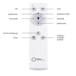 LED-Deckenleuchte, weiss, dimmbar, CCT-Farbmanagement, Memory Funktion
