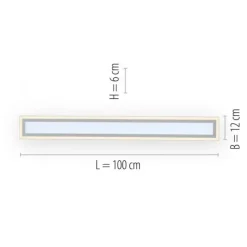 LED Deckenleuchte weiss 100x11,8cm CCT Farbmanagement dimmbar Fernbedienung
