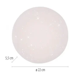 LED Deckenleuchte weiß Sternenhimmeloptik D=22 warmweiß 3000K