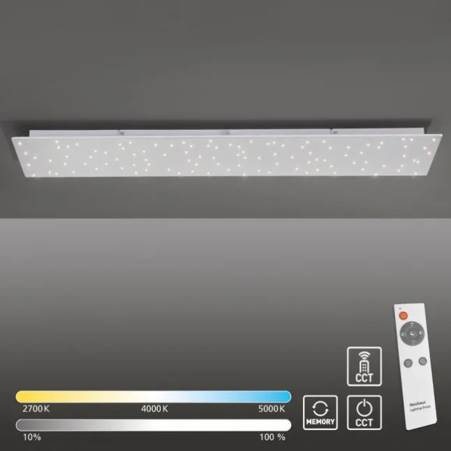 LED Deckenleuchte, weiß, Sternenhimmel-Optik, Farbtemperatursteuerung