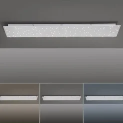LED Deckenleuchte, weiß, Sternenhimmel-Optik, Farbtemperatursteuerung