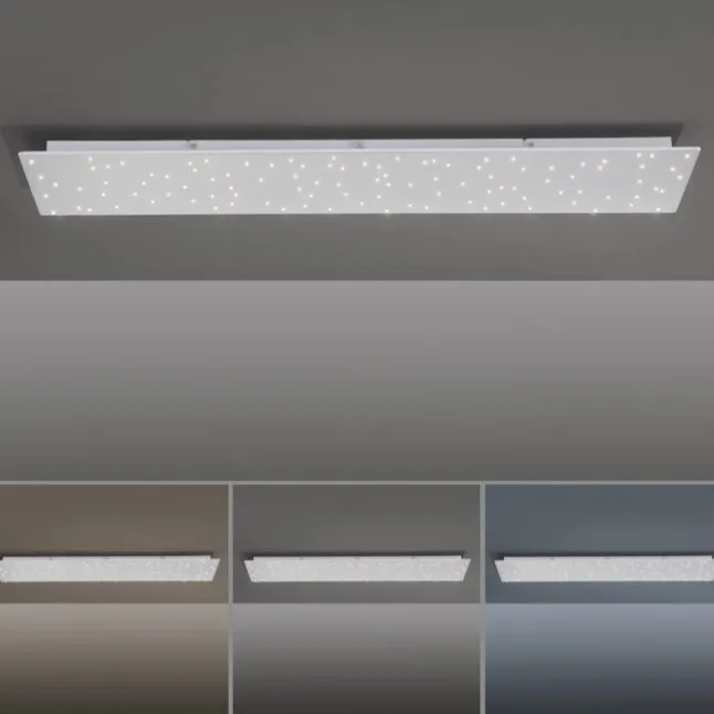 LED Deckenleuchte, weiß, Sternenhimmel-Optik, Farbtemperatursteuerung