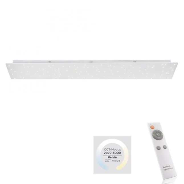 LED Deckenleuchte, weiß, Sternenhimmel-Optik, Farbtemperatursteuerung
