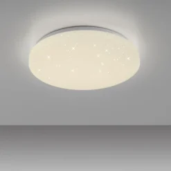 LED Deckenleuchte weiß Sternenhimmel rund D=26cm Schlafzimmer