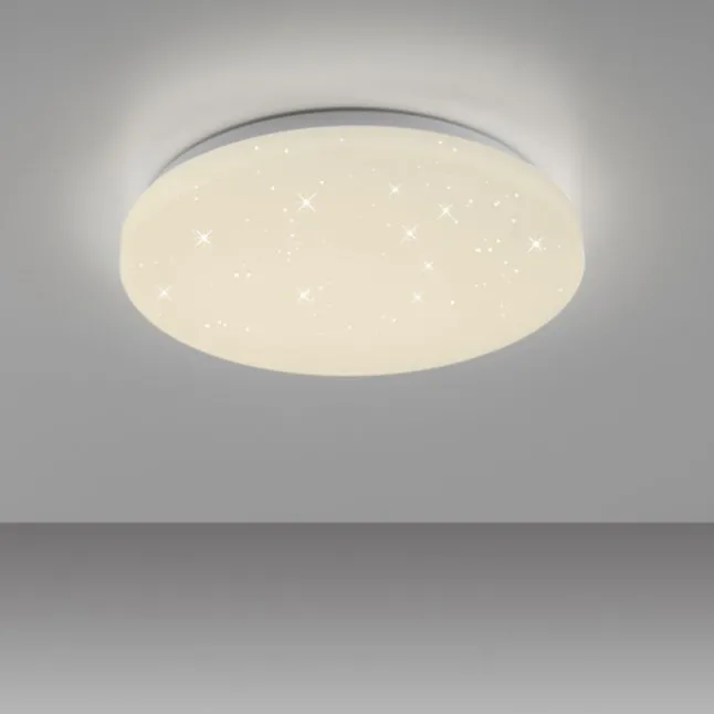 LED Deckenleuchte weiß Sternenhimmel rund D=26cm Schlafzimmer
