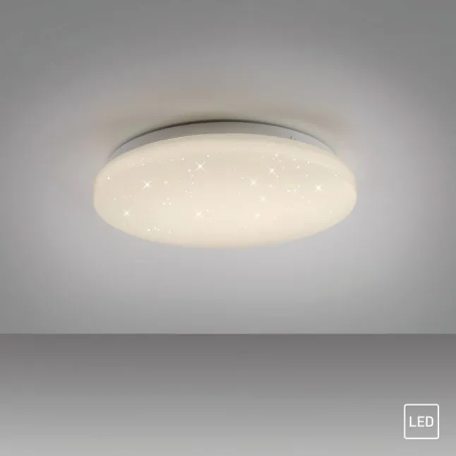 LED Deckenleuchte weiß Sternenhimmel rund D=26cm Schlafzimmer