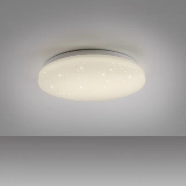 LED Deckenleuchte weiß Sternenhimmel rund D=26cm Schlafzimmer