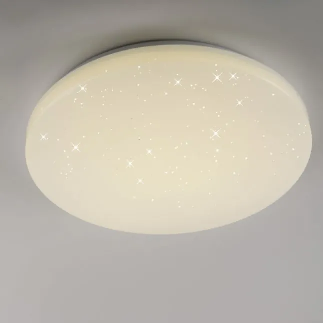 LED Deckenleuchte weiß Sternenhimmel rund D=26cm Schlafzimmer