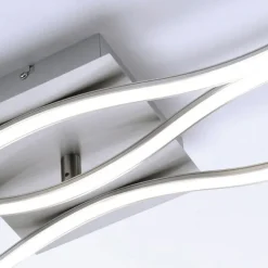 LED-Deckenleuchte, Wellenform, stahl, modern, 3 Lichtbänder, modern, Wave