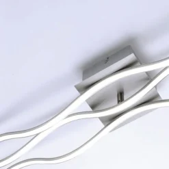 LED-Deckenleuchte, Wellenform, stahl, modern, 3 Lichtbänder, modern, Wave
