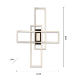 LED Deckenleuchte, Wohnzimmer, schwarz, dimmbar, Fernbedienung