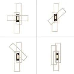 LED Deckenleuchte, Wohnzimmer, schwarz, dimmbar, Fernbedienung