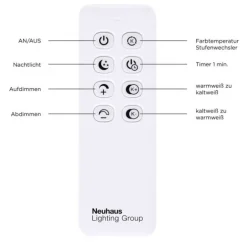 LED-Deckenleuchte, 75,5x56,2cm, CCT-Farbmanagement, Fernbedienung, Memory Funktion
