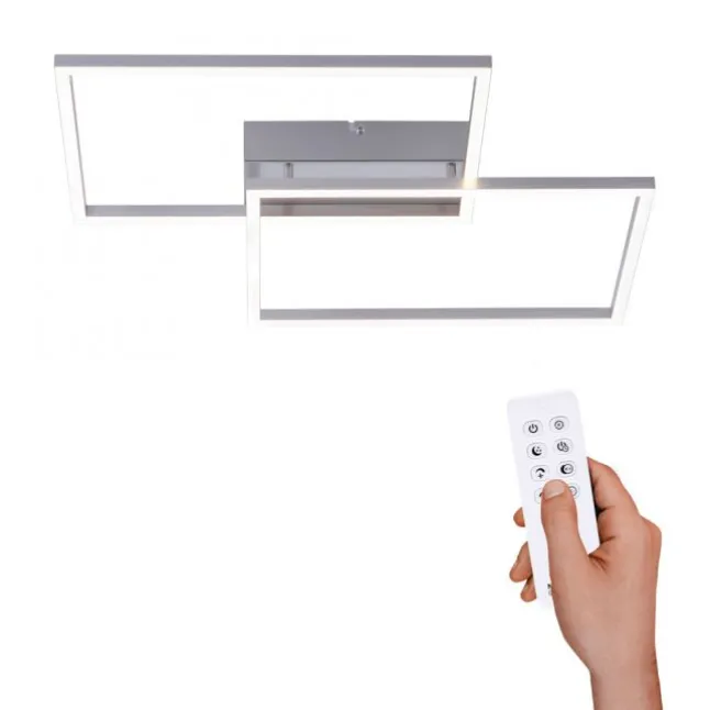 LED-Deckenleuchte, 75,5x56,2cm, CCT-Farbmanagement, Fernbedienung, Memory Funktion