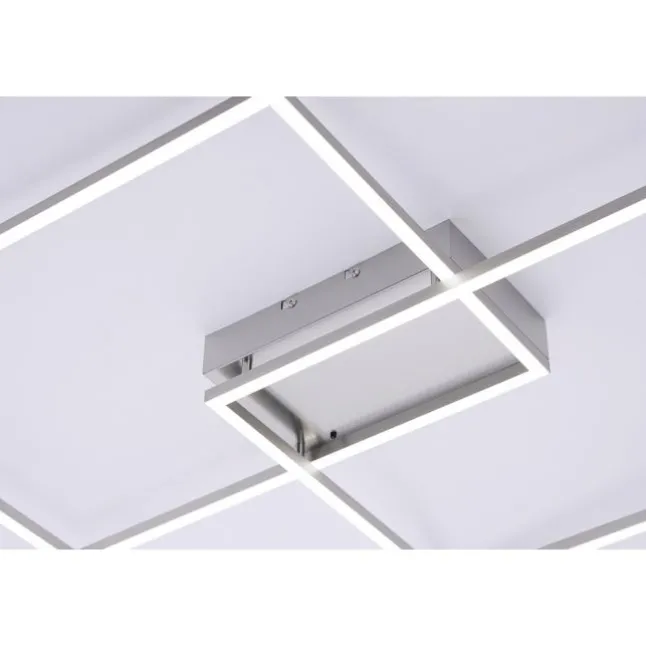 LED-Deckenleuchte, 75,5x56,2cm, CCT-Farbmanagement, Fernbedienung, Memory Funktion