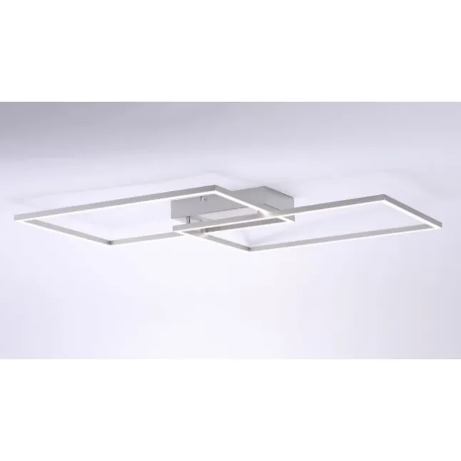LED-Deckenleuchte, 75,5x56,2cm, CCT-Farbmanagement, Fernbedienung, Memory Funktion