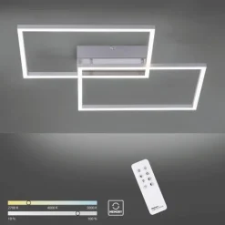 LED-Deckenleuchte, 75,5x56,2cm, CCT-Farbmanagement, Fernbedienung, Memory Funktion