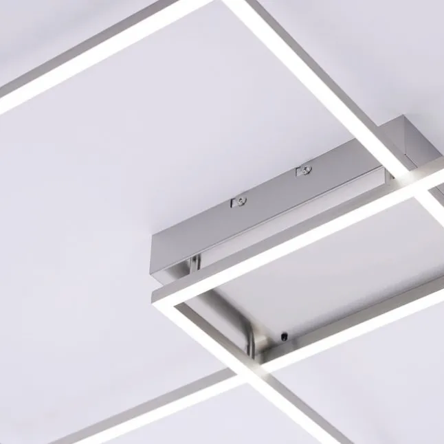 LED-Deckenleuchte, 75,5x56,2cm, CCT-Farbmanagement, Fernbedienung, Memory Funktion