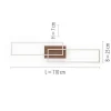 LED-Deckenleuchte, 110x25cm, Fernbedienung, dimmbar, Holzdekor, CCT Farbmanagement,