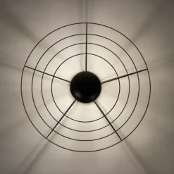 LED Deckenleuchte 44x44cm 1 flammig schwarzer Schirm Vintage Design