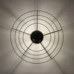 LED Deckenleuchte 44x44cm 1 flammig schwarzer Schirm Vintage Design