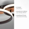 LED Deckenleuchte 68x30cm Holzoptik ring Holdekor schwarz warmweiß Licht