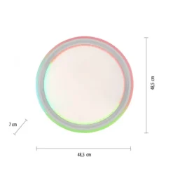 LED Deckenleuchte 48,5x48,5cm rund weiß dimmbar Farbspiel CCT LED Panel